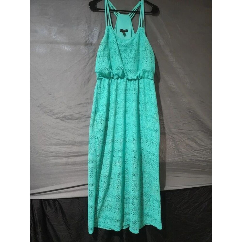 City Triangles Mint Green Lace Maxi Dress Racerback XL
